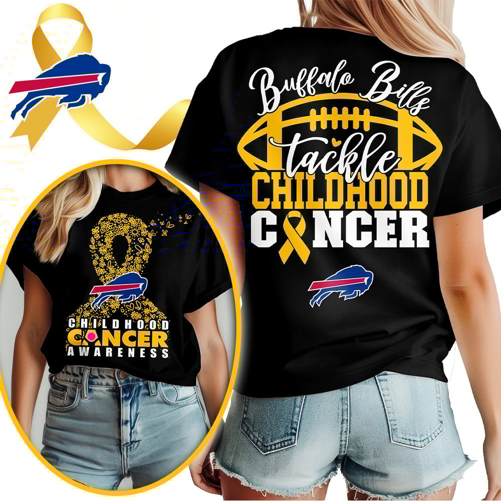 BUF X NFL Premium Childhood Cancer Awareness Month 3D Shirt DatND ThuongNH