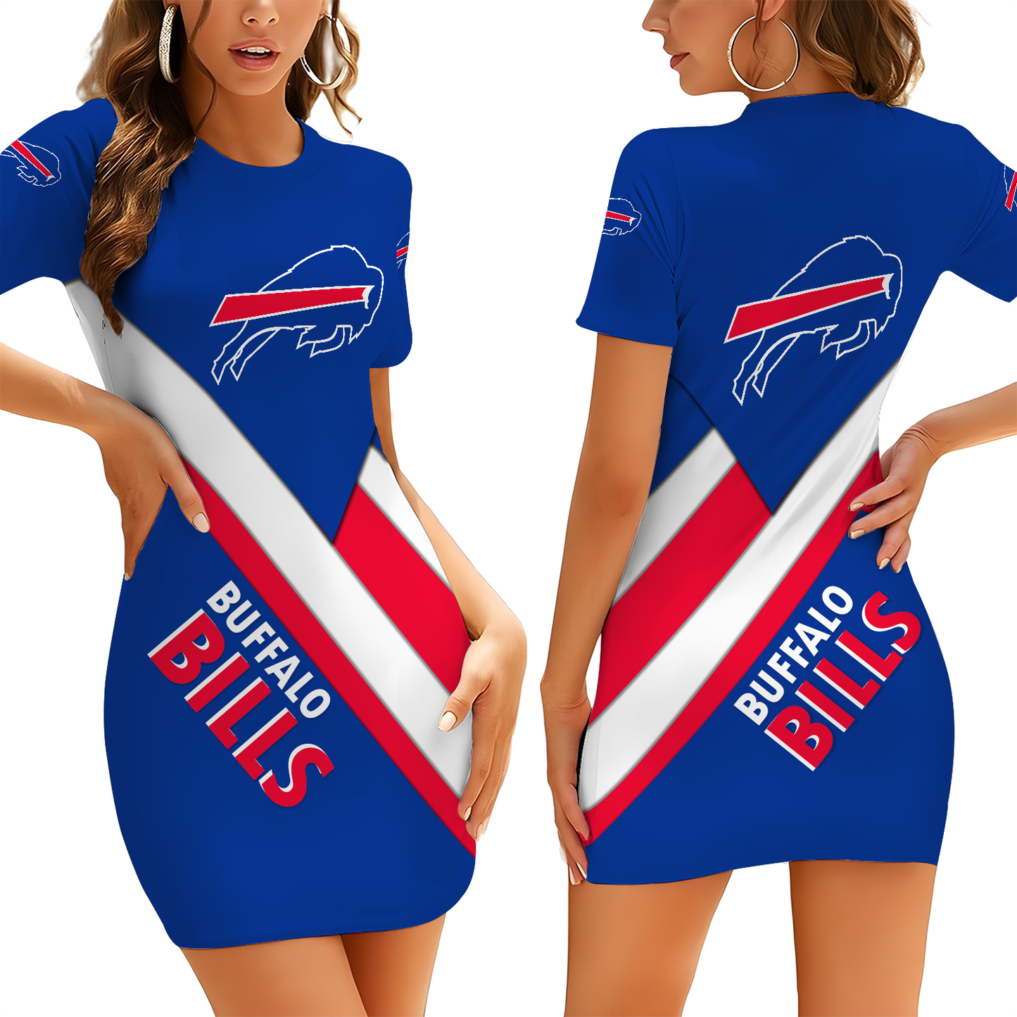 BUF X NFL Short Sleeve Bodycon Mini Dress DATND THUONGNH