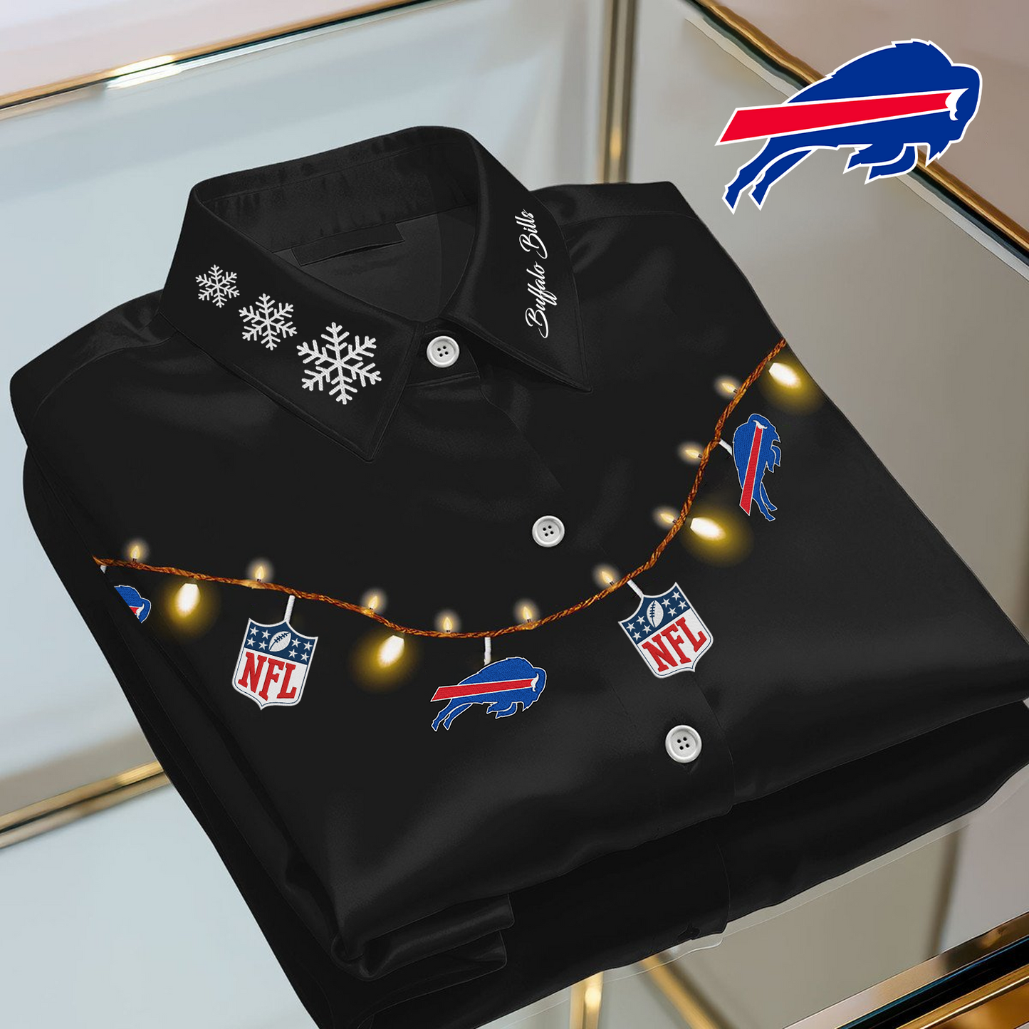 BUF X Premium NFL Christmas Long Sleeve Casual Shirt V1 NAK NHT