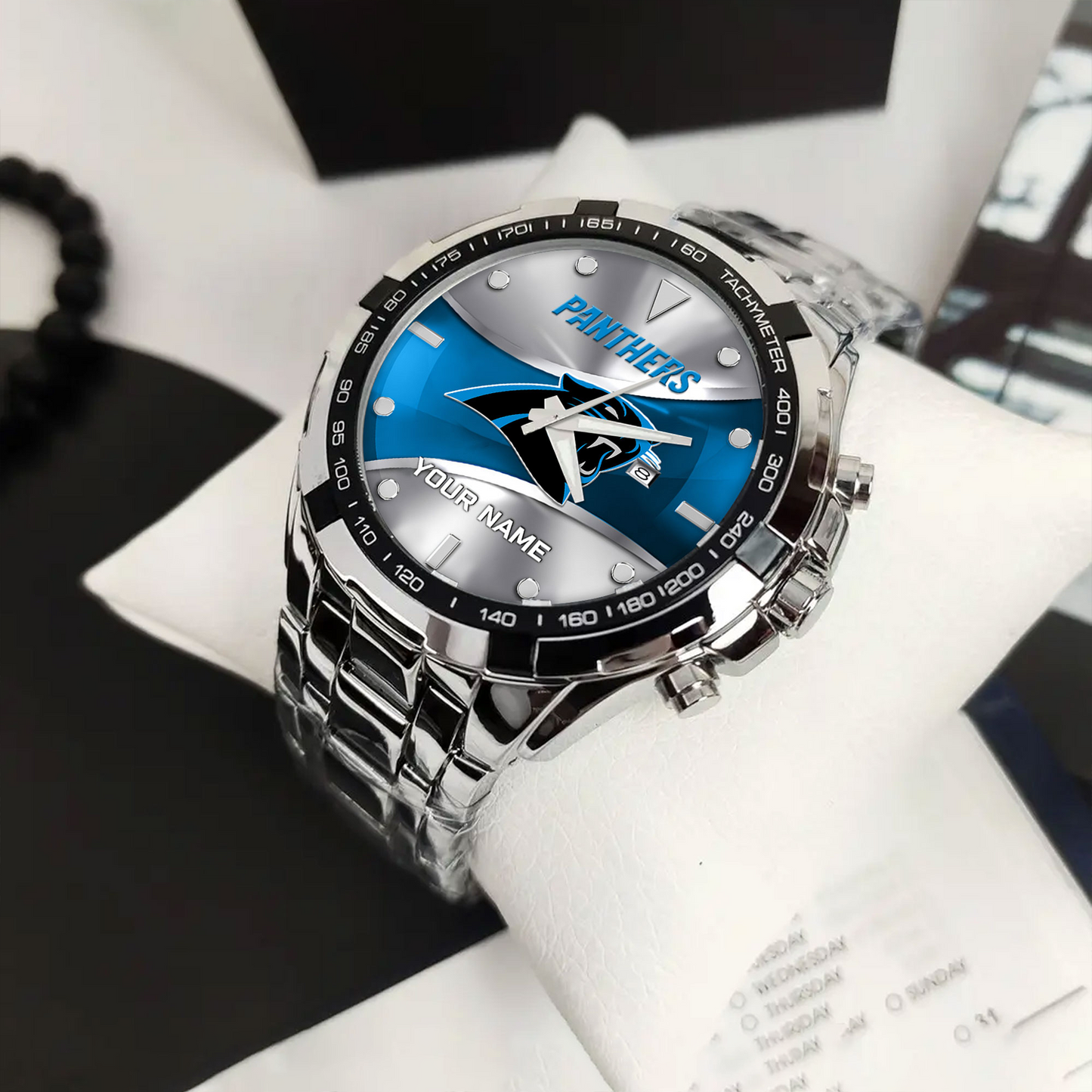 CAR x NFL Alloy Men Quartz Watch - Custom Name DATND TANTD