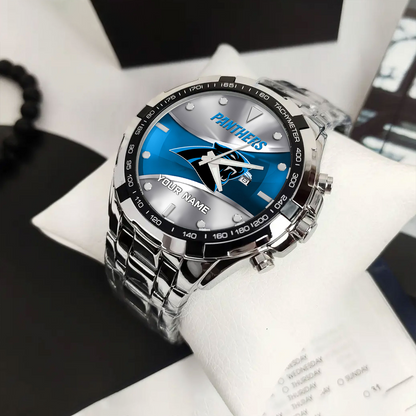 CAR x NFL Alloy Men Quartz Watch - Custom Name DATND TANTD