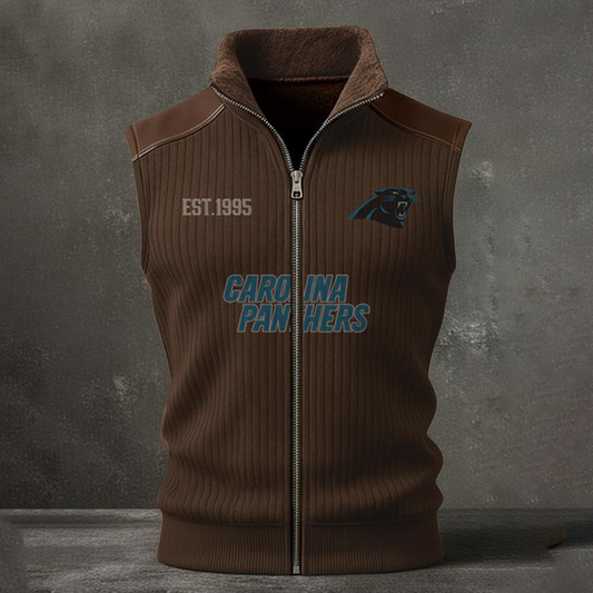 CAR X NFL Retro Knit Ribbed Sleeveless Vest Jacket V1 NAK NHT