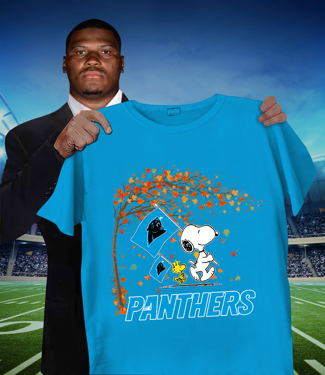 CAR x NFL Snoopy and Woodstock Happy Autumn 2D Shirt DatND ThuongNH