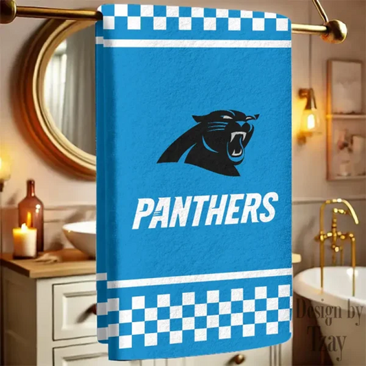 CAR X NFLNew Bath Towel Custom Any Name Gift For Fan V1 NAK NHT