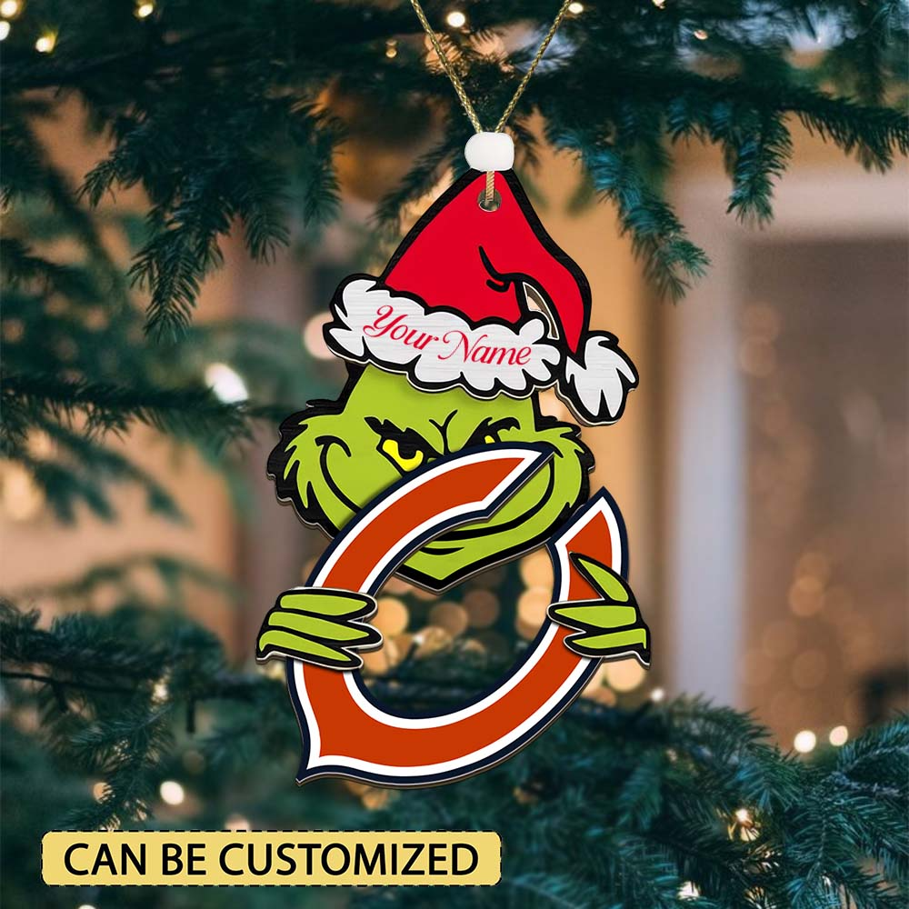 CHI NFL x Grin Christmas Ornament DDT HLP