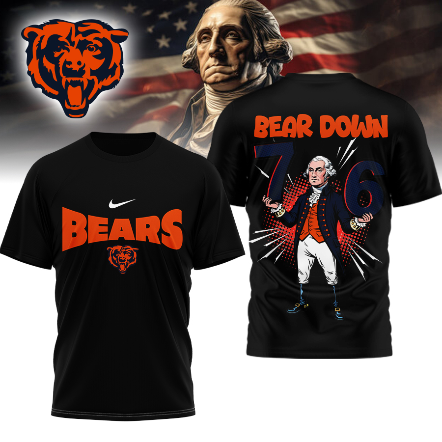 CHI Premium NFL 6-7 7-6 George Washington 3D Shirt DDT 071025 HLPHUONG