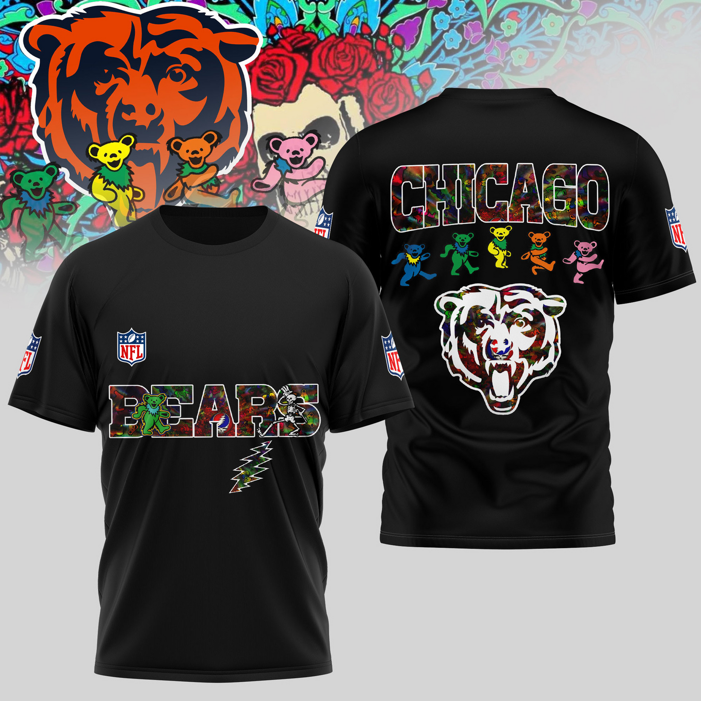 CHI Premium NFL Dancing Bear T-Shirt DDT HLPHUONG