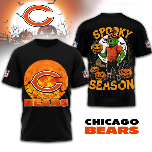 CHI Premium NFL Spooky Season 3D Shirt DDT CTND