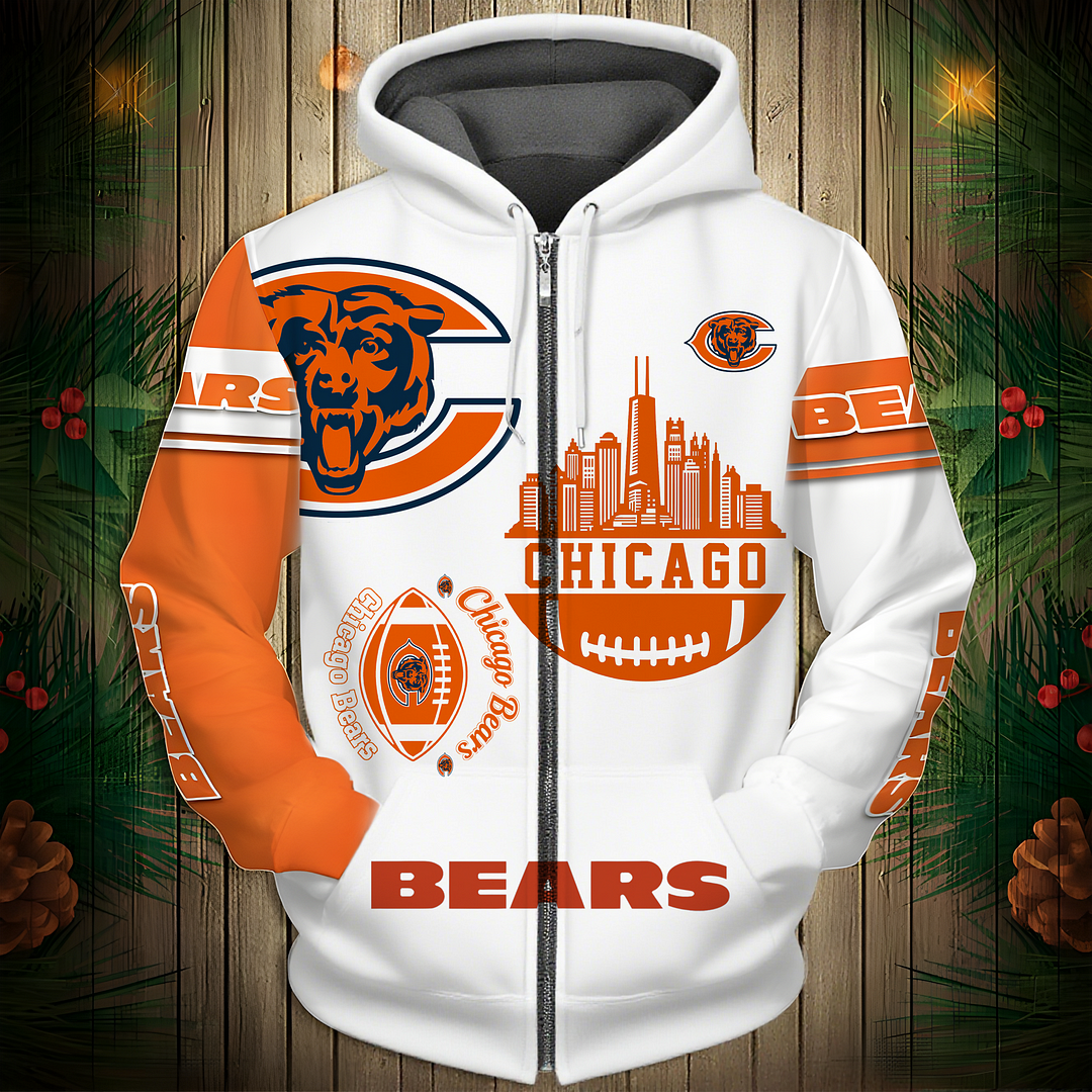 CHI Premium NFL V3 3D Graphic Hoodie DDT NTL