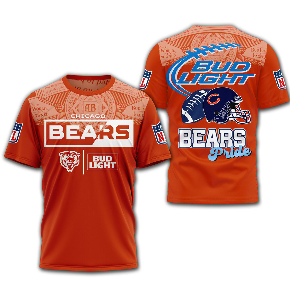 CHI Premium NFL x Bud Light 3D T-shirt DDT CTND