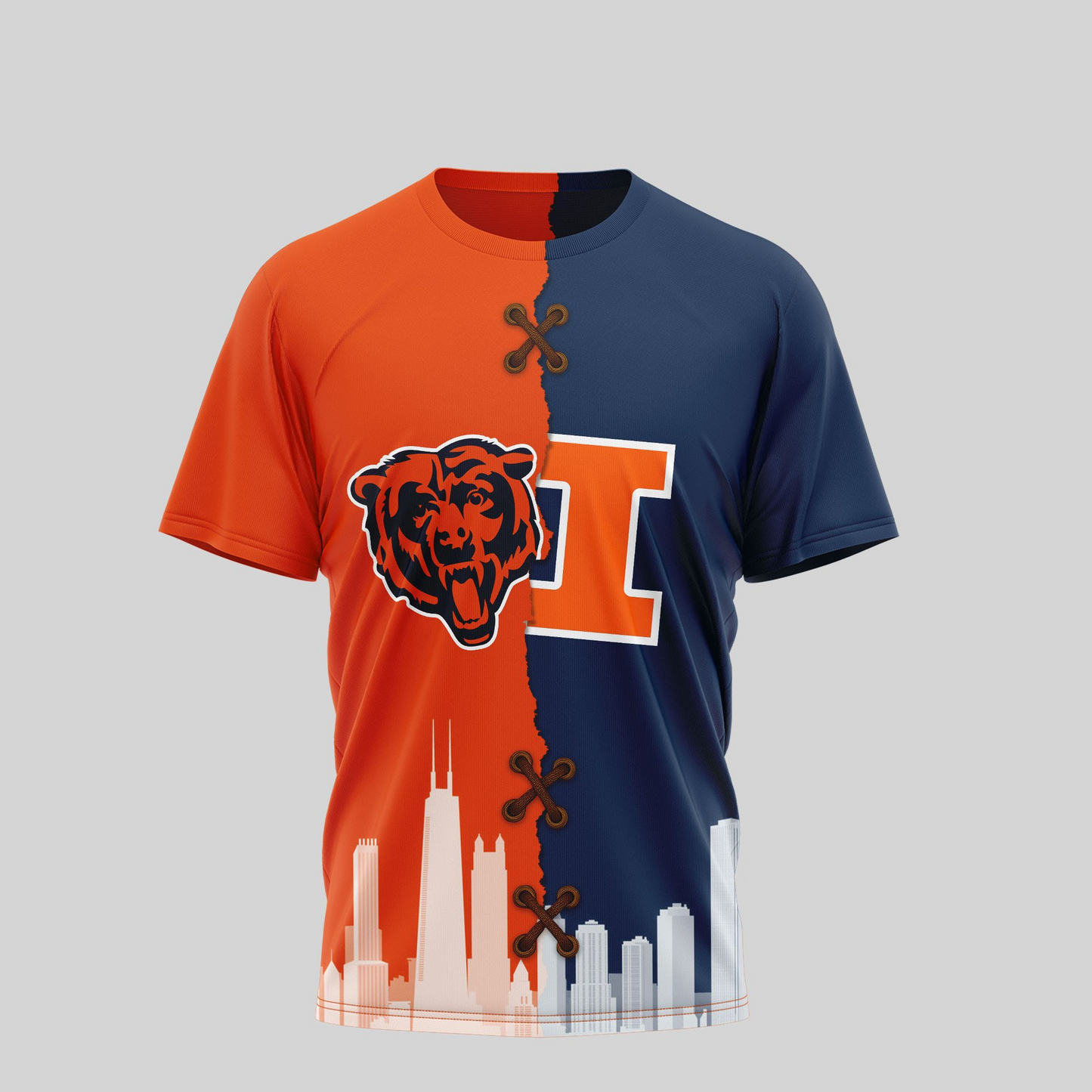 CHI Premium NFL x NCAA 3D T-shirt DDT NTL