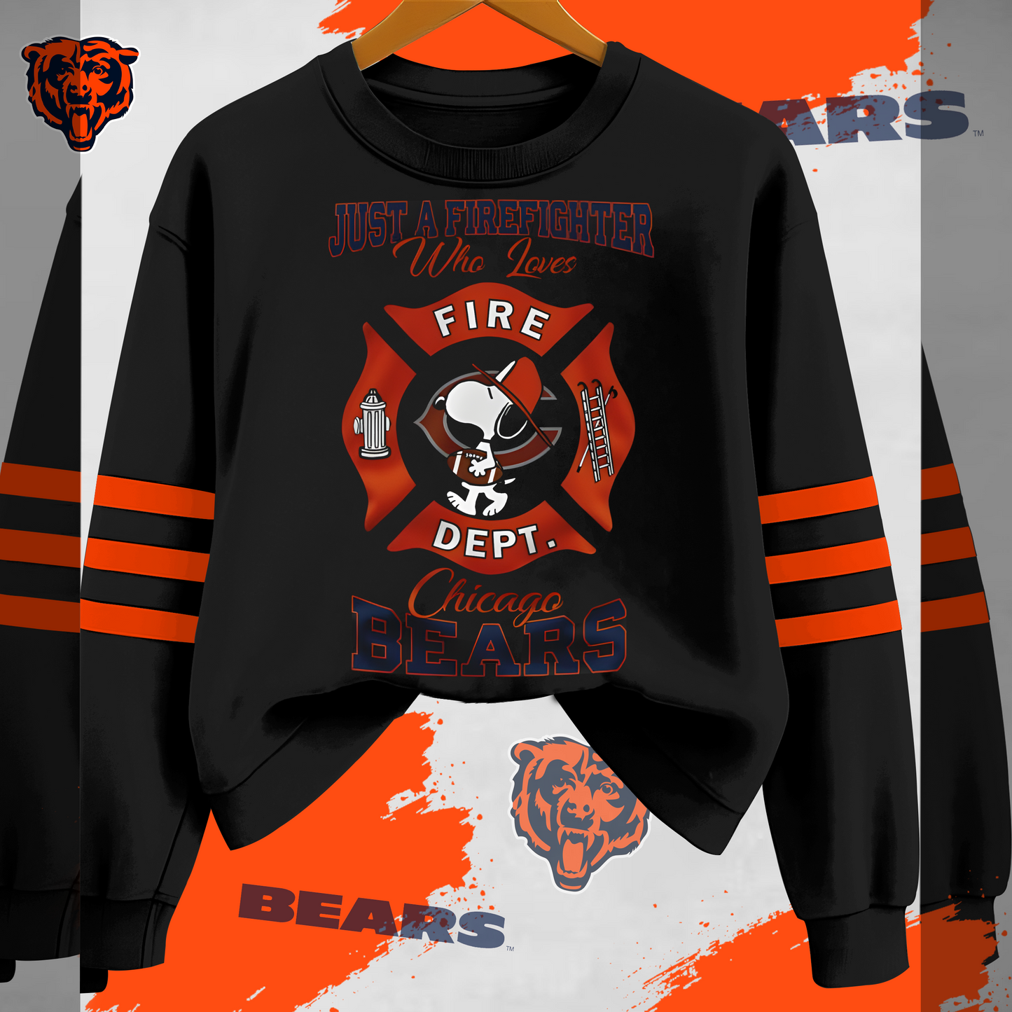 CHI x NFL Just A Firefighter Who Love Sweatshirt DDT 201025 HLPHUONG