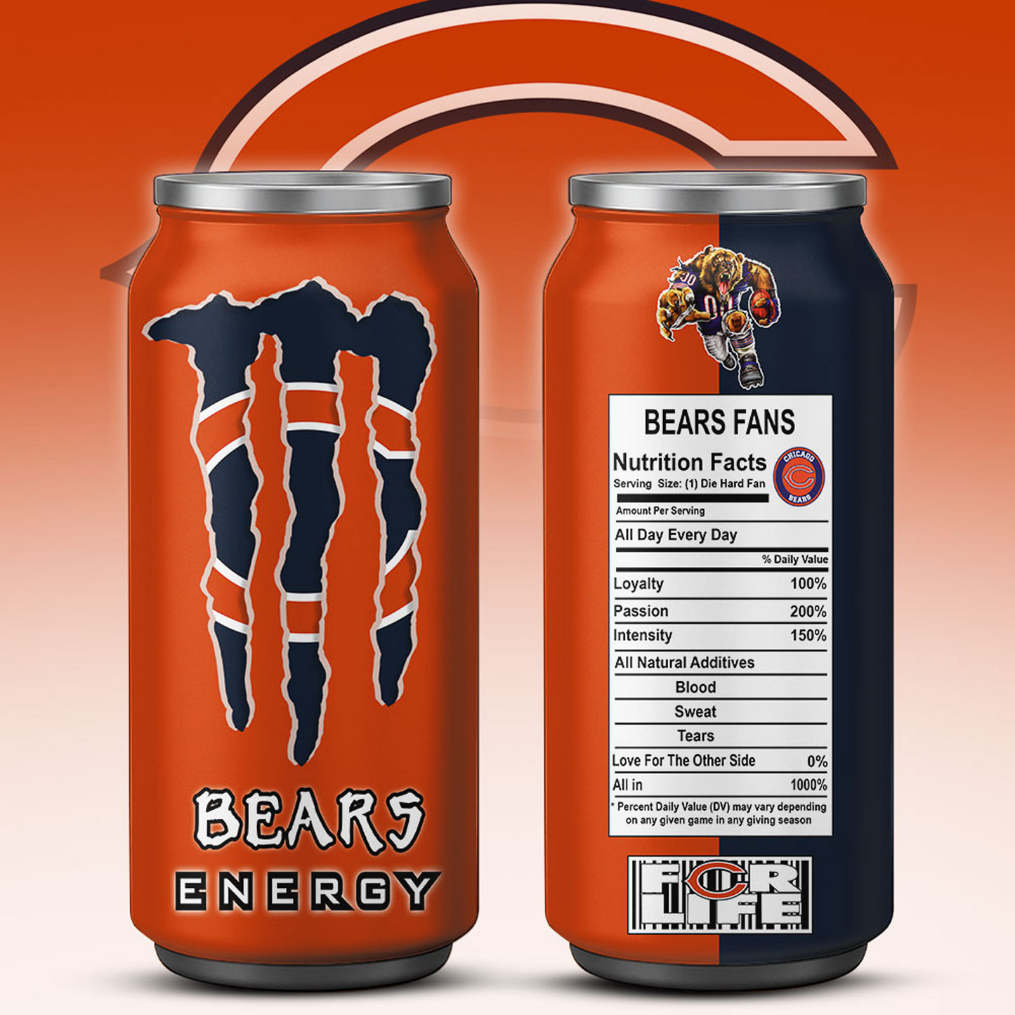 CHI x NFL Monster Energy Tumbler Gift for Fans DATND TANTD