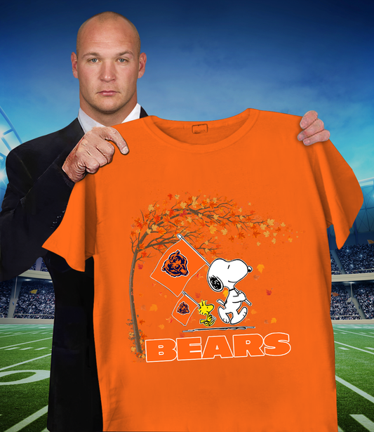 CHI x NFL Snoopy and Woodstock Happy Autumn 2D Shirt DatND ThuongNH