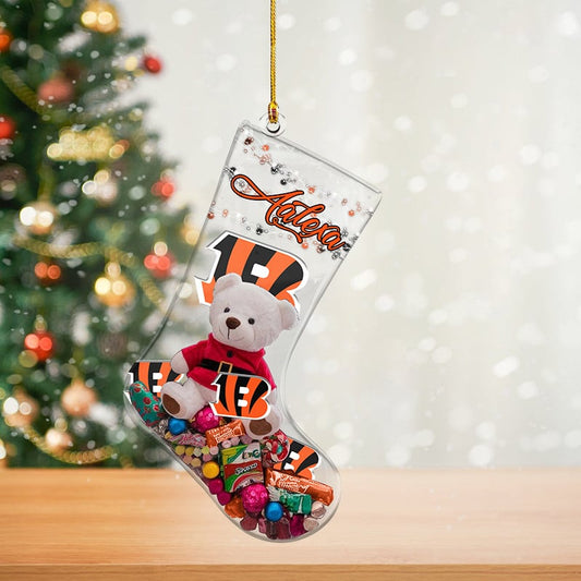 CIN Christmas NFL Personalized Acrylic Ornament For Fan DDTNTL