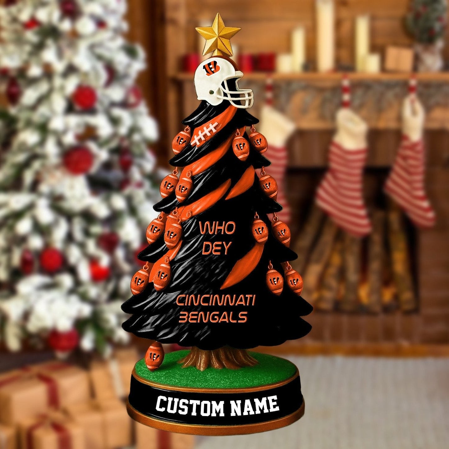 CIN NFL Acrylic Block Gift For Fans DDT CTND