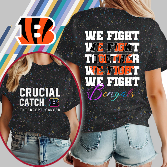 CIN NFL Crucial Catch We Fight Together T-Shirt DDT HLPHUONG
