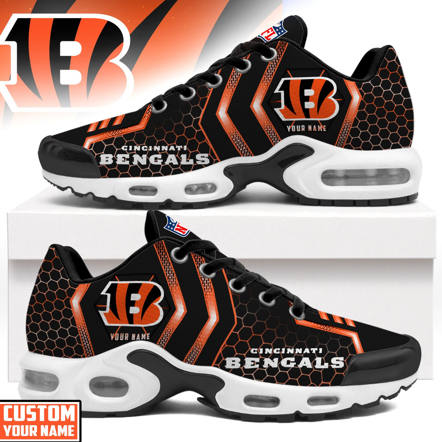 CIN NFL Personalized Air Max Shoes Exclusive DDT CTND