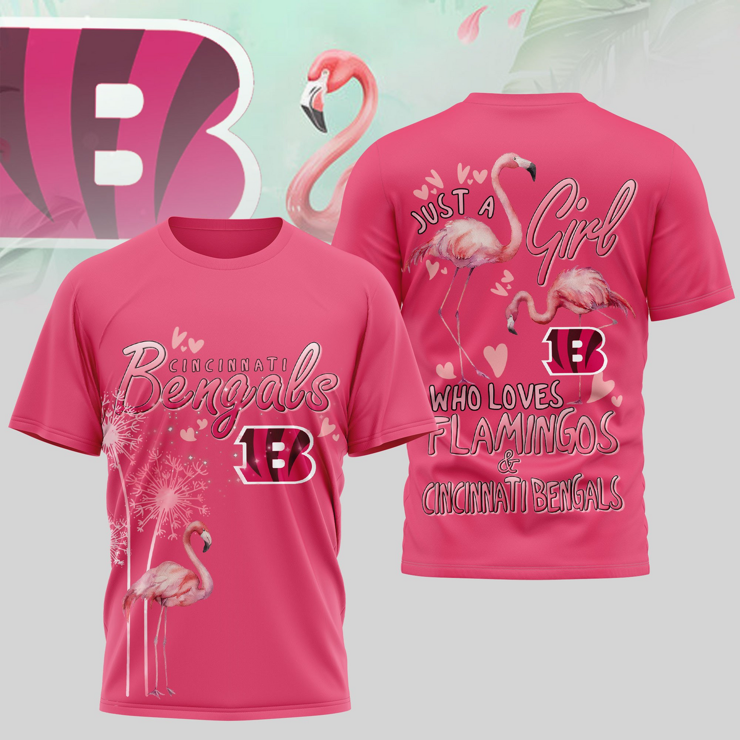 CIN Premium NFL Flamingo 3D Shirt DDT NTL