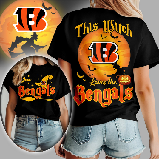CIN Premium NFL Halloween Witch Women Shirt DDT CTND