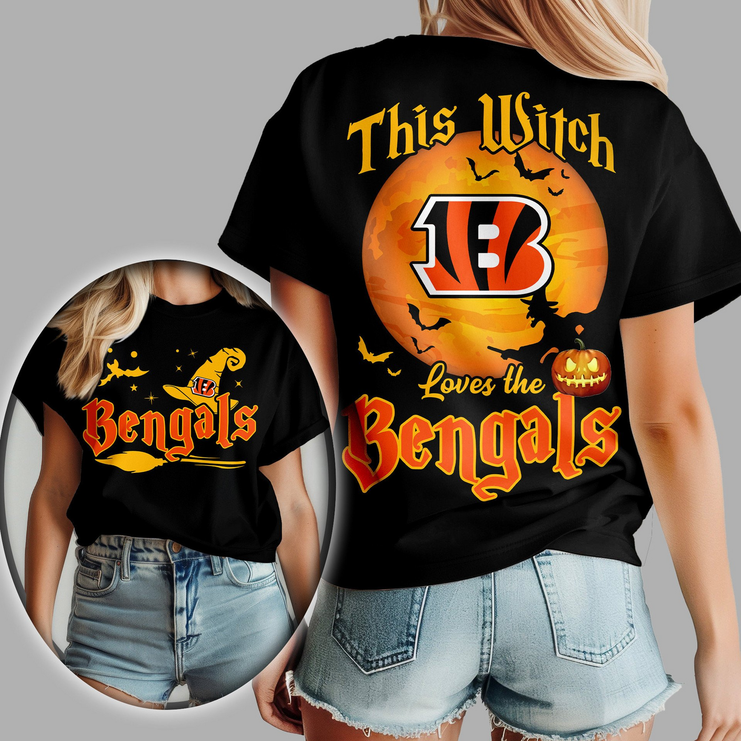 CIN Premium NFL Halloween Witch Women Shirt DDT CTND