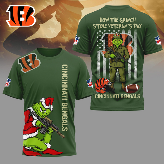 CIN Premium NFL The Grinch Salute Veterans DDT CTND