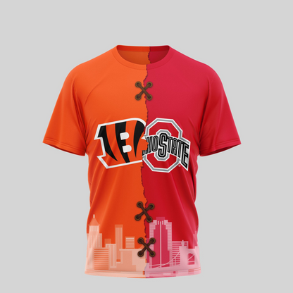 CIN Premium NFL x NCAA 3D T-shirt DDT NTL