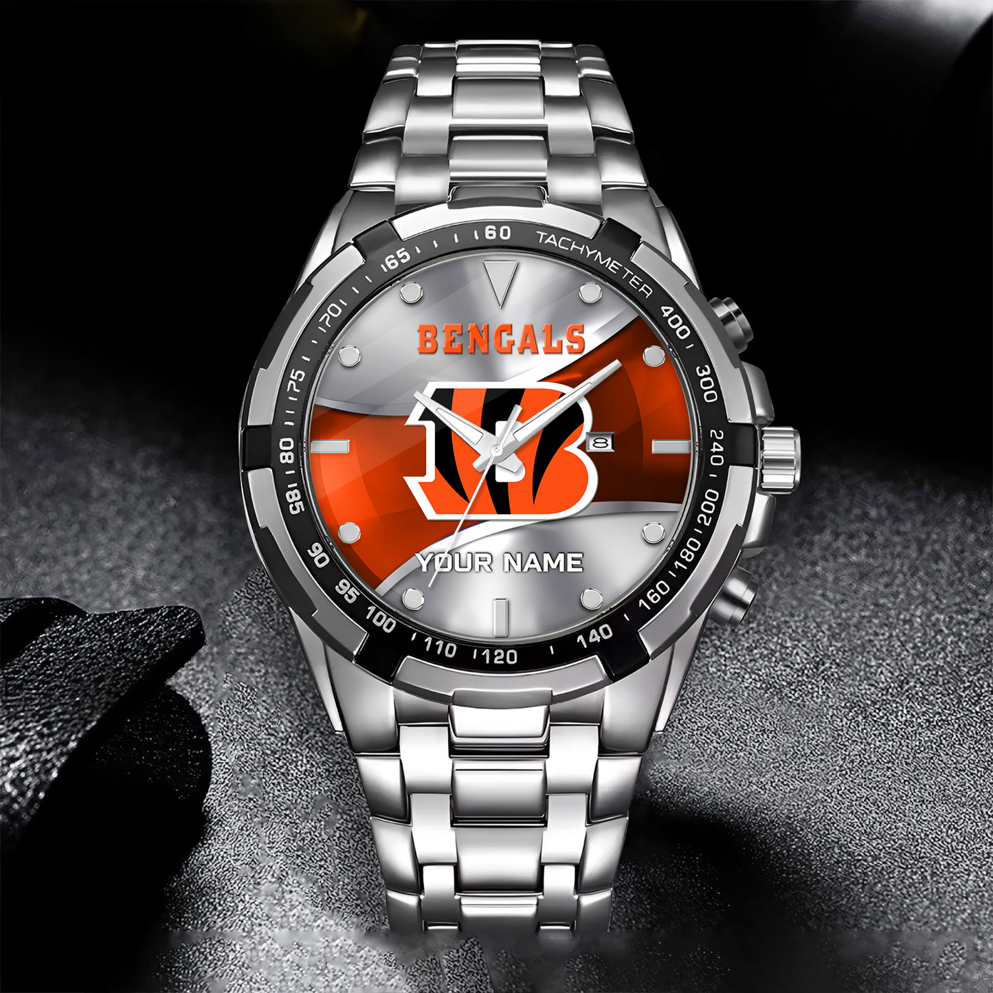 CIN x NFL Alloy Men Quartz Watch - Custom Name DATND TANTD