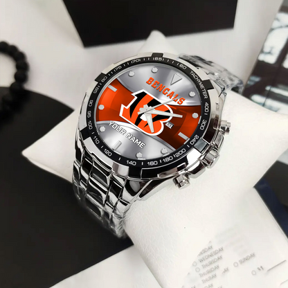 CIN x NFL Alloy Men Quartz Watch - Custom Name DATND TANTD