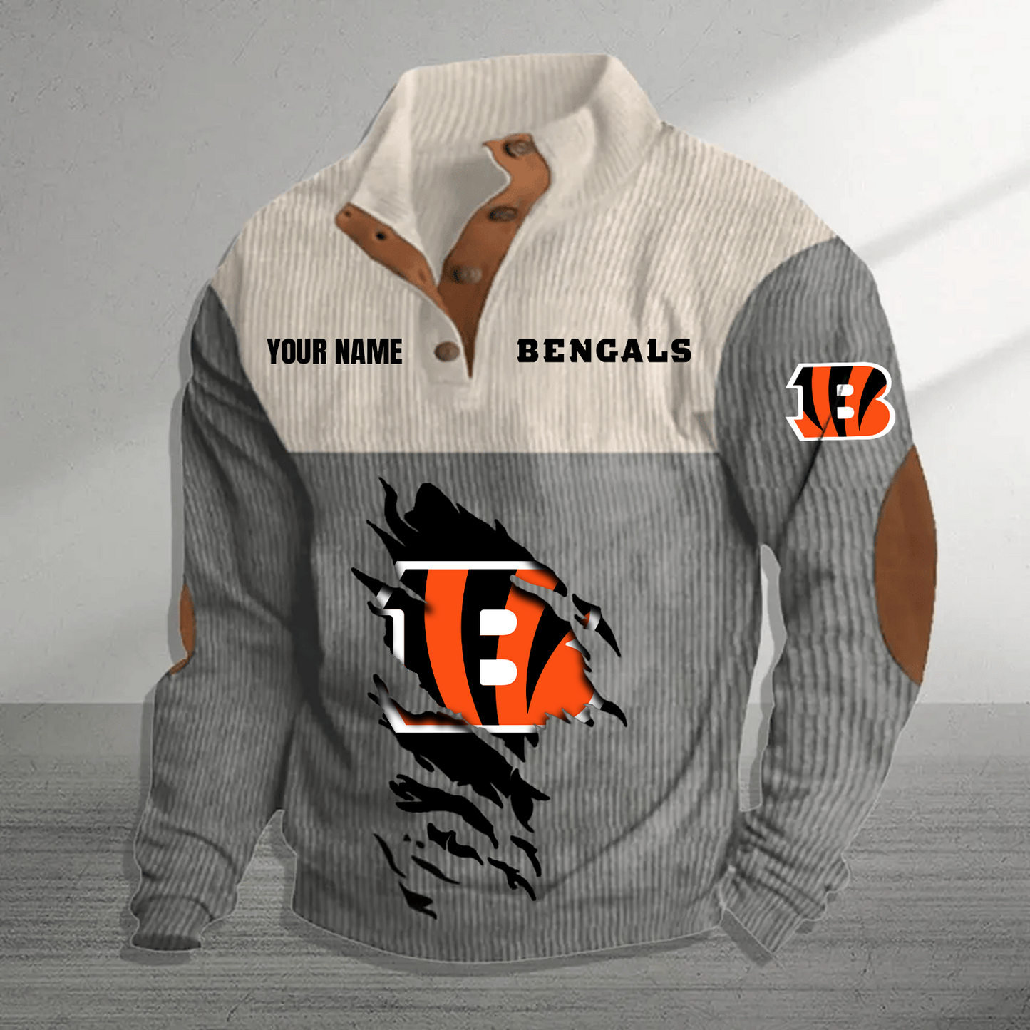 CIN x NFL Premium Personalized Game-Day Pullover DATND TANTD