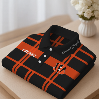 CIN X Premium NFL New Polo Long Sleeve V1 NAK NHT