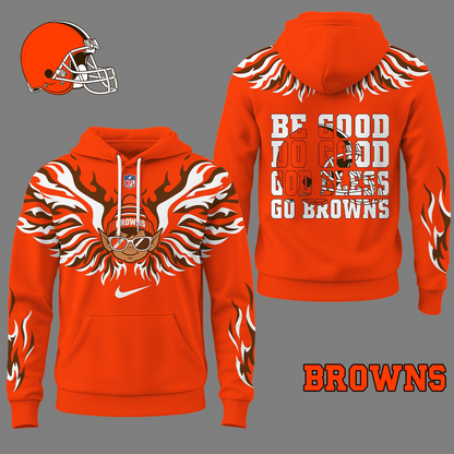 CLE Premium NFL Fire Wings 3D Hoodie DDT CTND