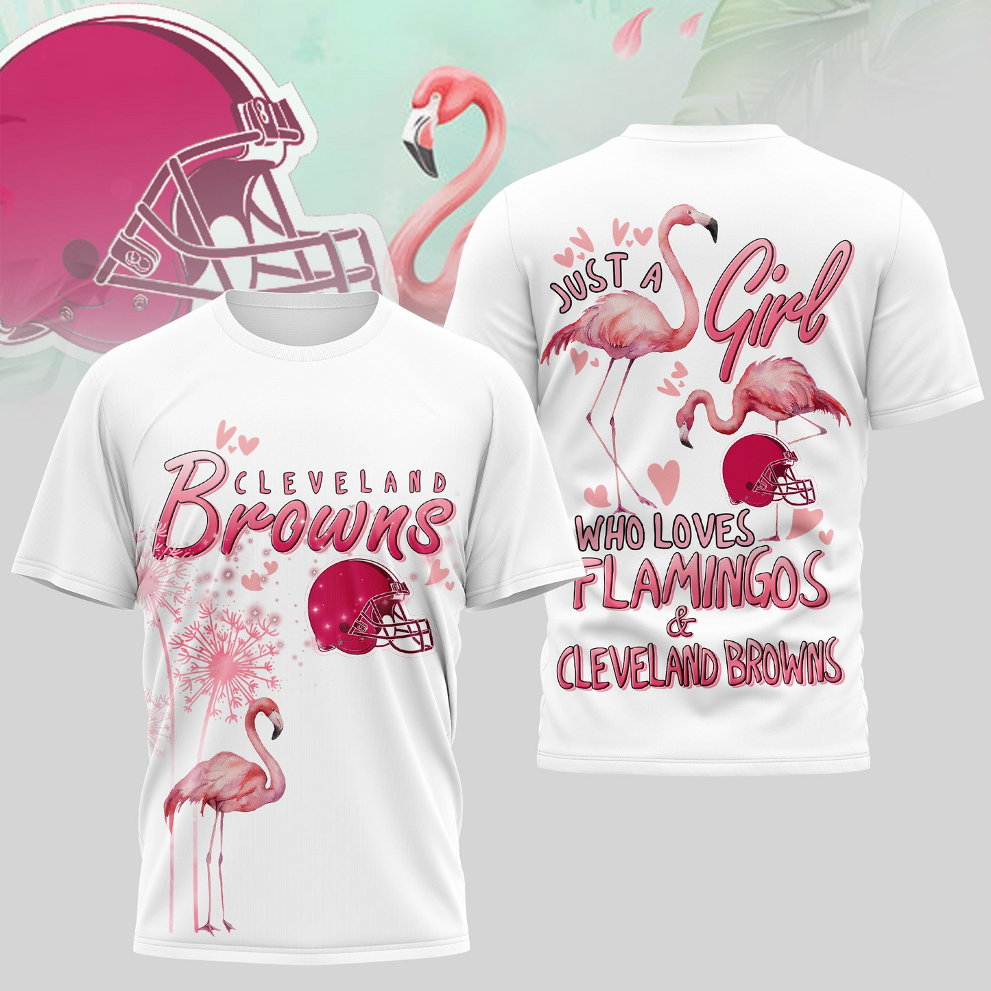 CLE Premium NFL Flamingo 3D Shirt DDT NTL