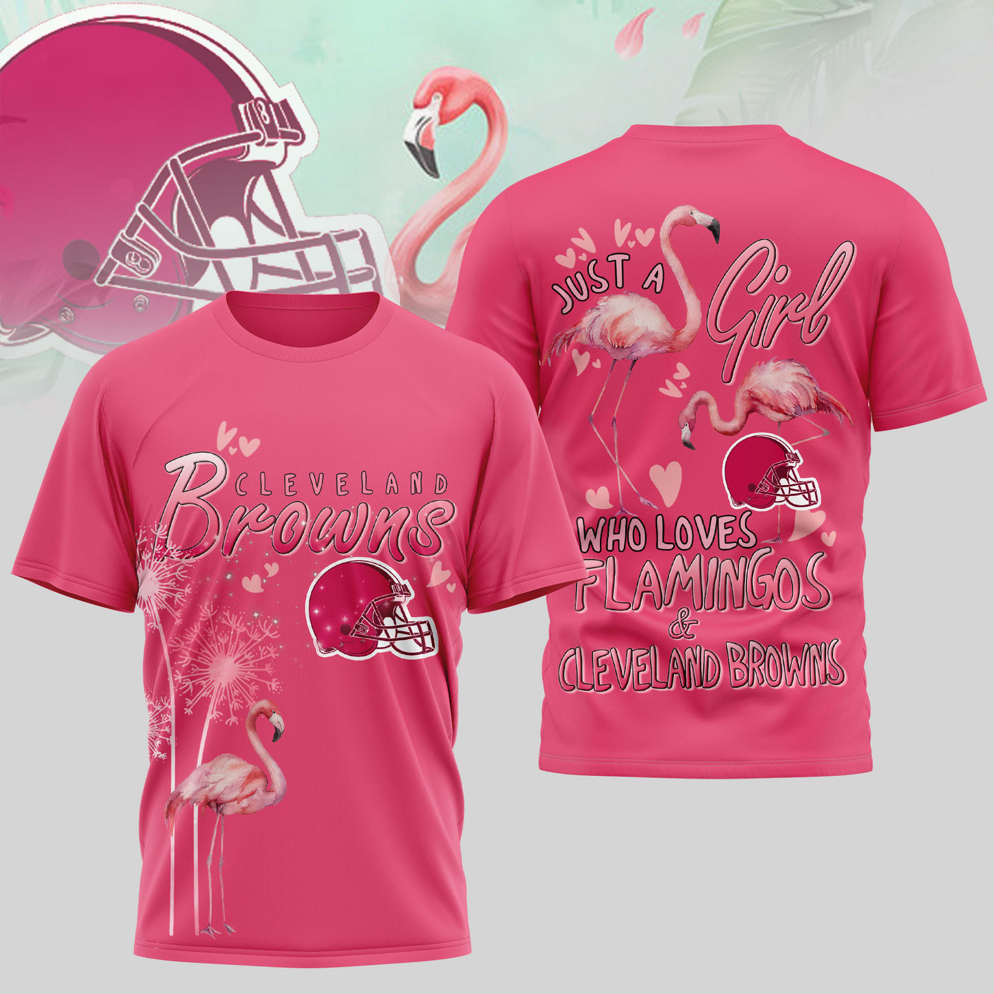 CLE Premium NFL Flamingo 3D Shirt DDT NTL