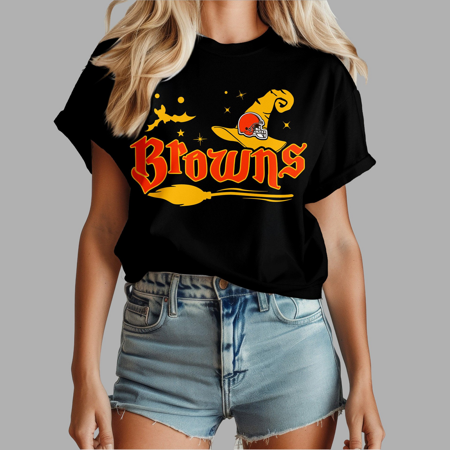 CLE Premium NFL Halloween Witch Women Shirt DDT CTND