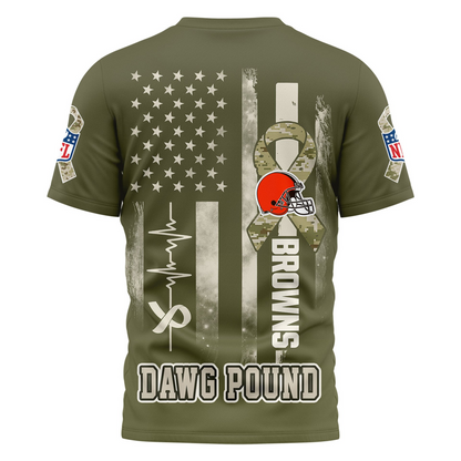 CLE Premium NFL Salute to Service Camo 3D Shirt DDT CTND