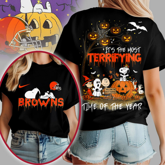 CLE Premium NFL Terrifying Halloween Shirt DDT HLPHUONG