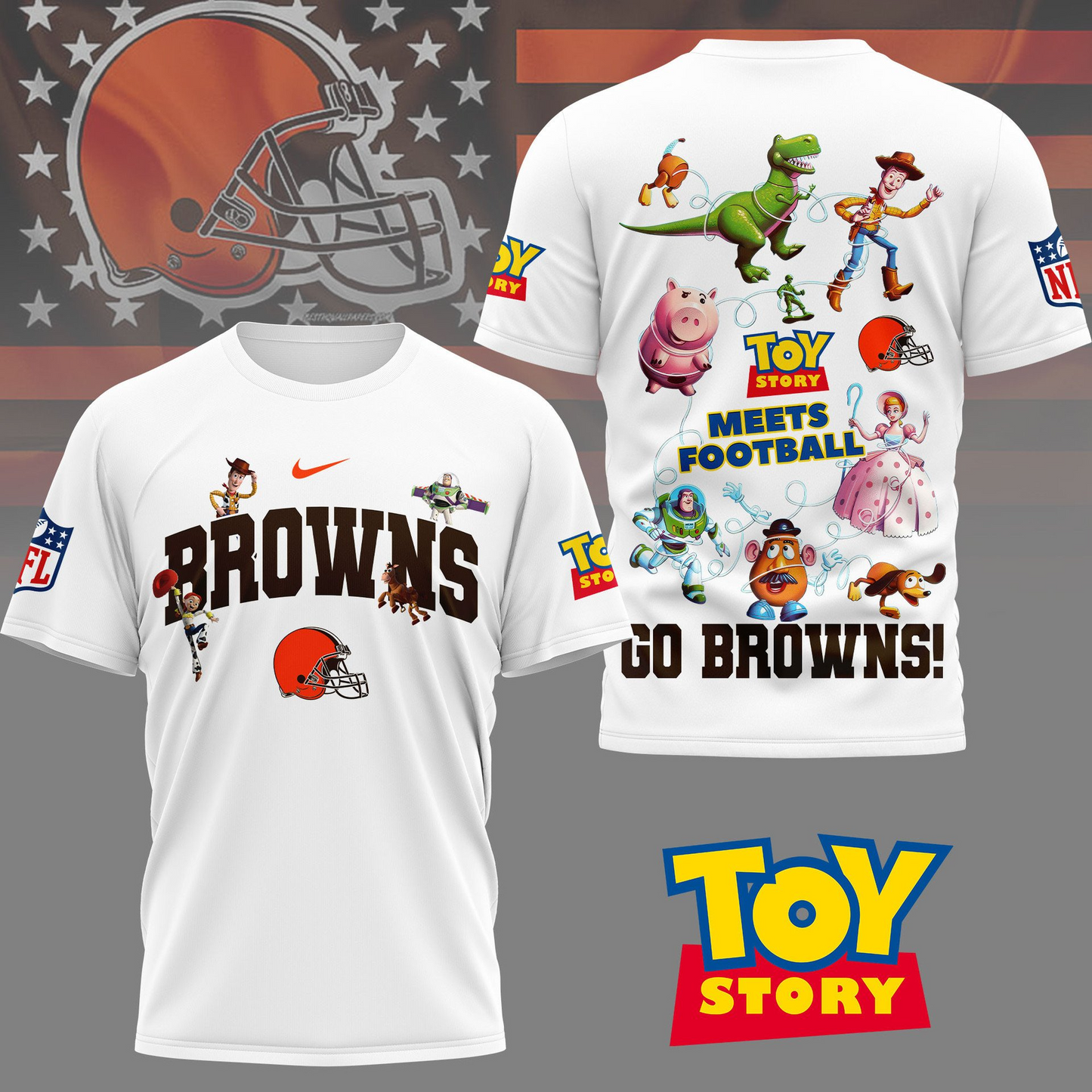 CLE Premium NFL Toy Story Fan 3D Shirt DDT CTND