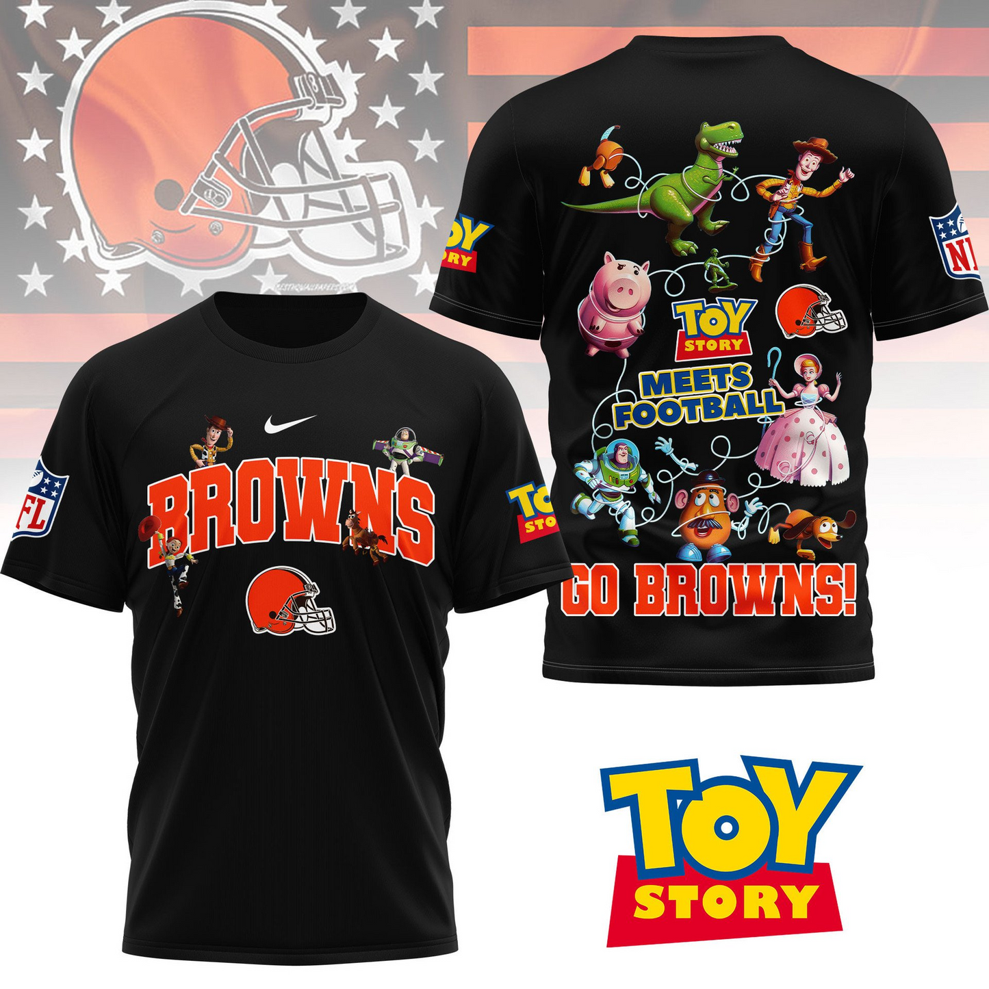 CLE Premium NFL Toy Story Fan 3D Shirt DDT CTND