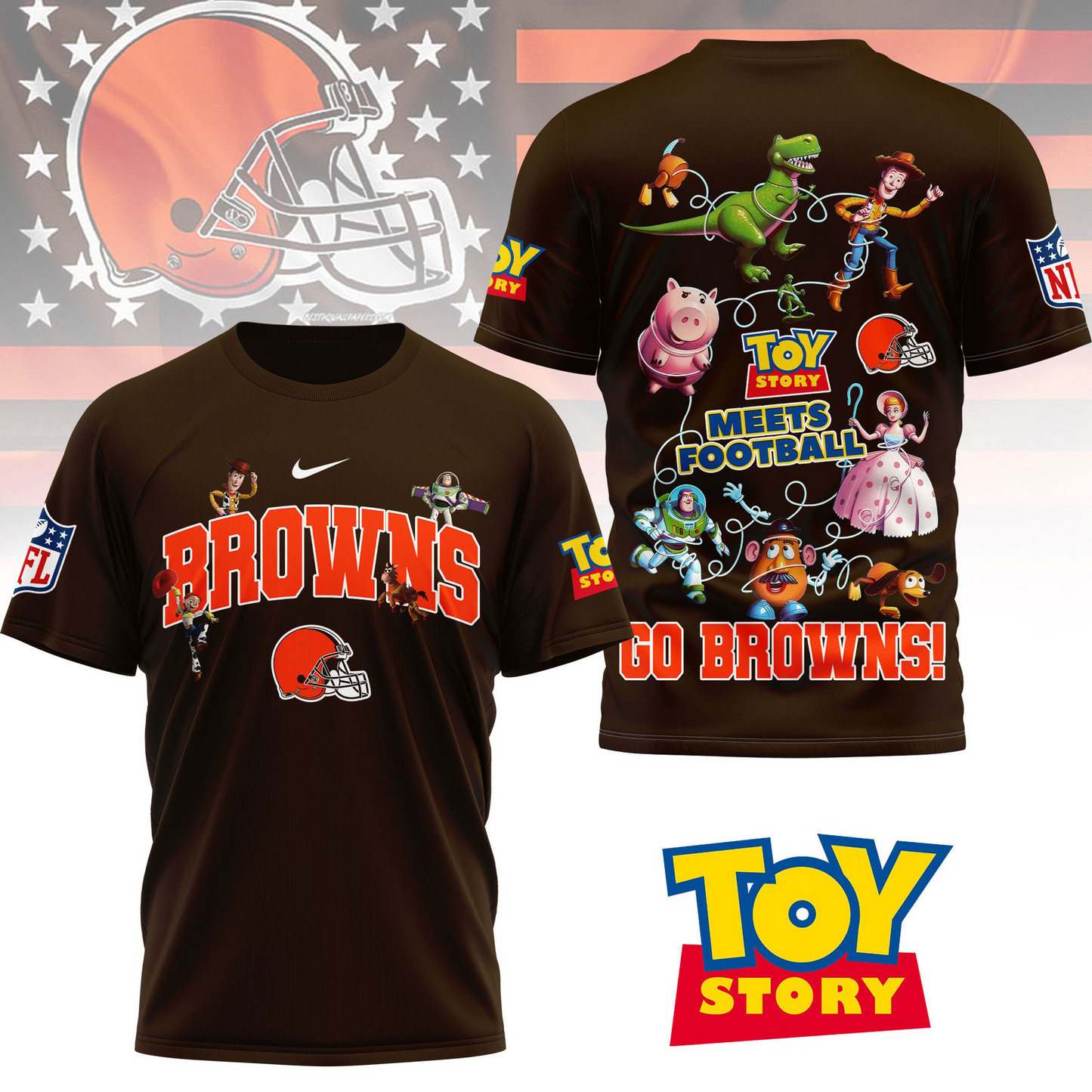 CLE Premium NFL Toy Story Fan 3D Shirt DDT CTND