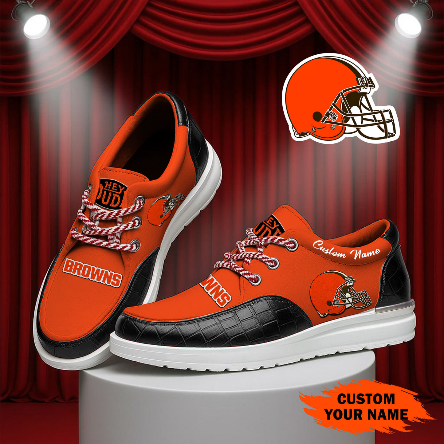 CLE x NFL  Premium Leather Loafer Shoes TUANND TANTD