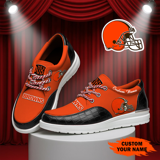CLE x NFL  Premium Leather Loafer Shoes TUANND TANTD