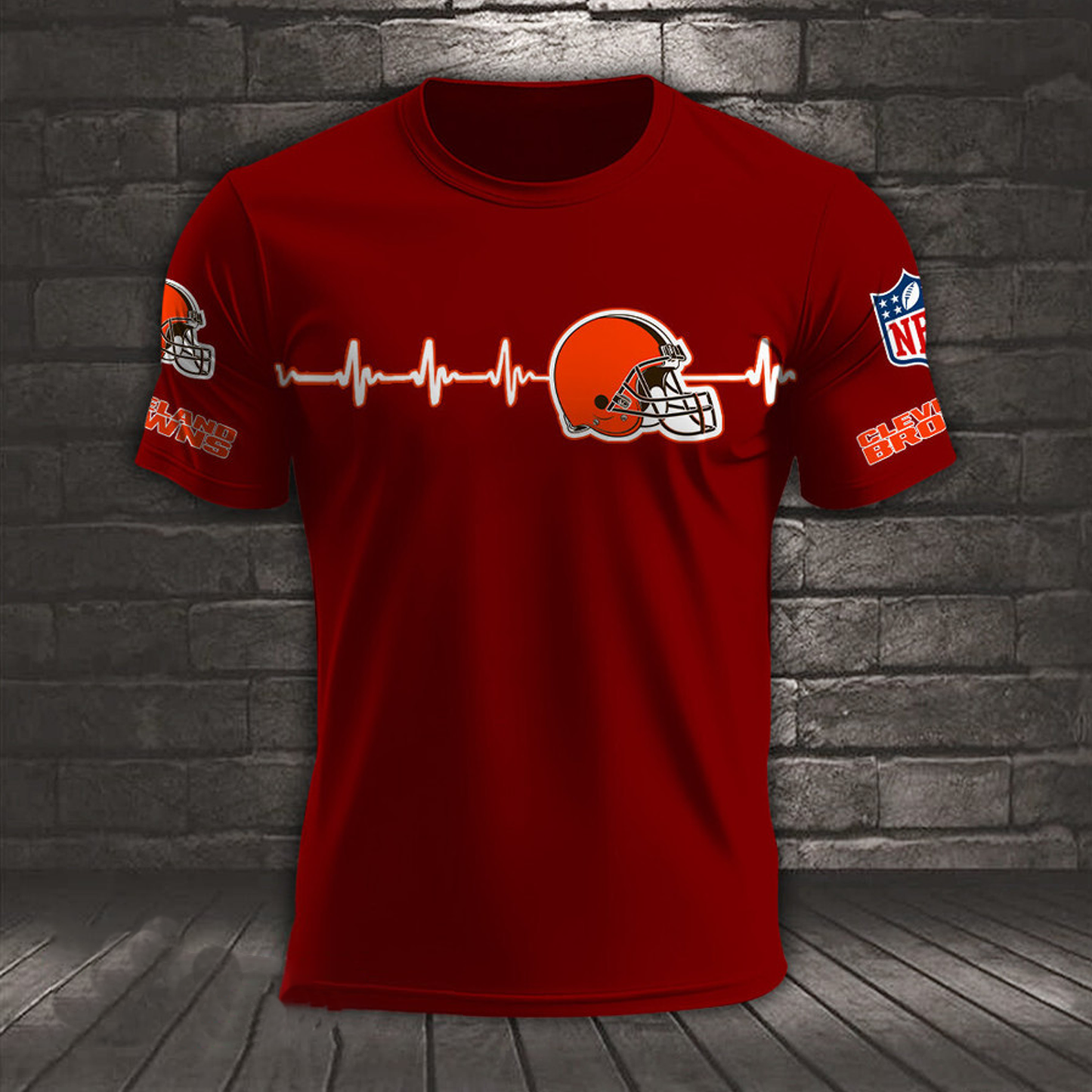 CLE x NFL Heart Rate Map Special 3D Shirt DatND ThuongNH