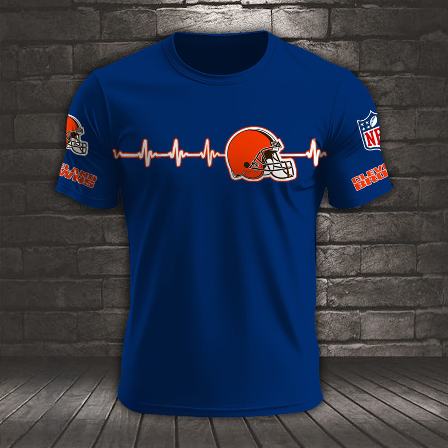 CLE x NFL Heart Rate Map Special 3D Shirt DatND ThuongNH