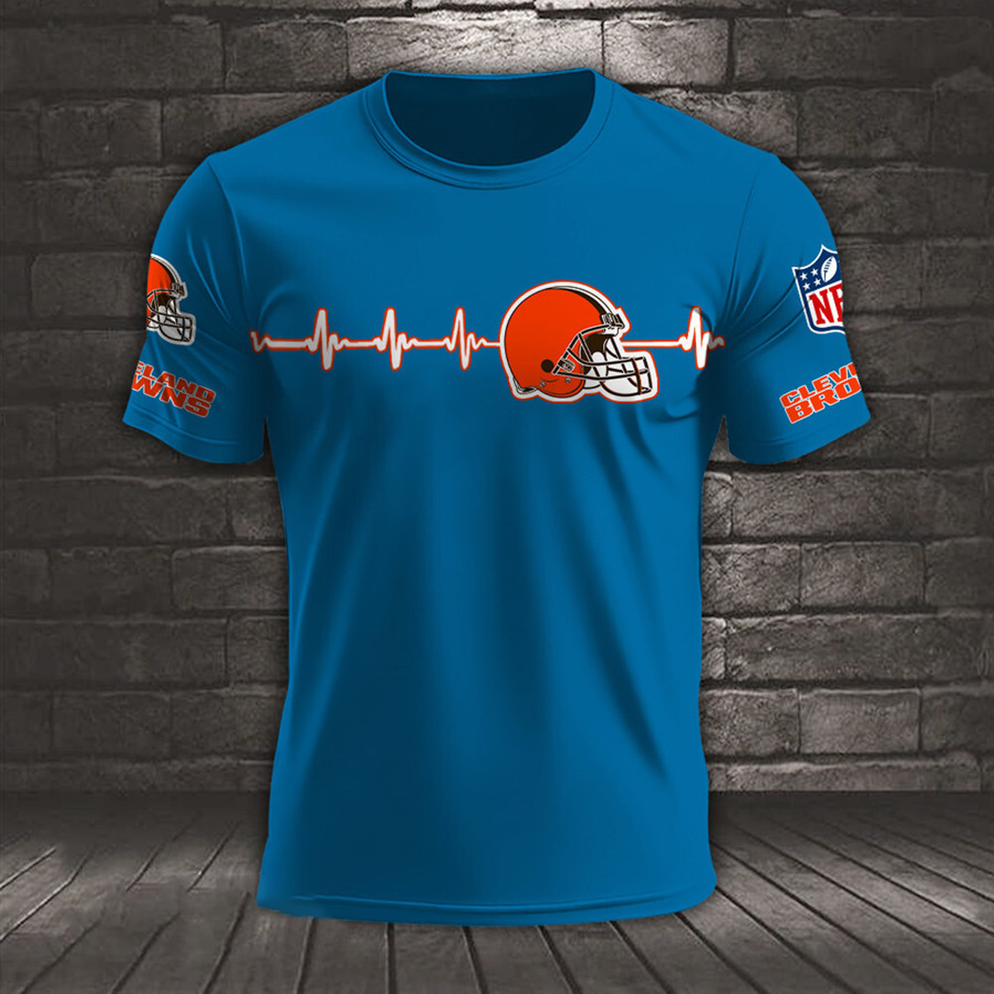 CLE x NFL Heart Rate Map Special 3D Shirt DatND ThuongNH