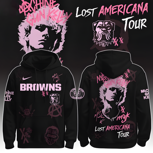 CLE X NFL MGK Lost Americana Tour 2025 Machine Gun Kelly Hoodie T-Shirt NAK THUONGNH