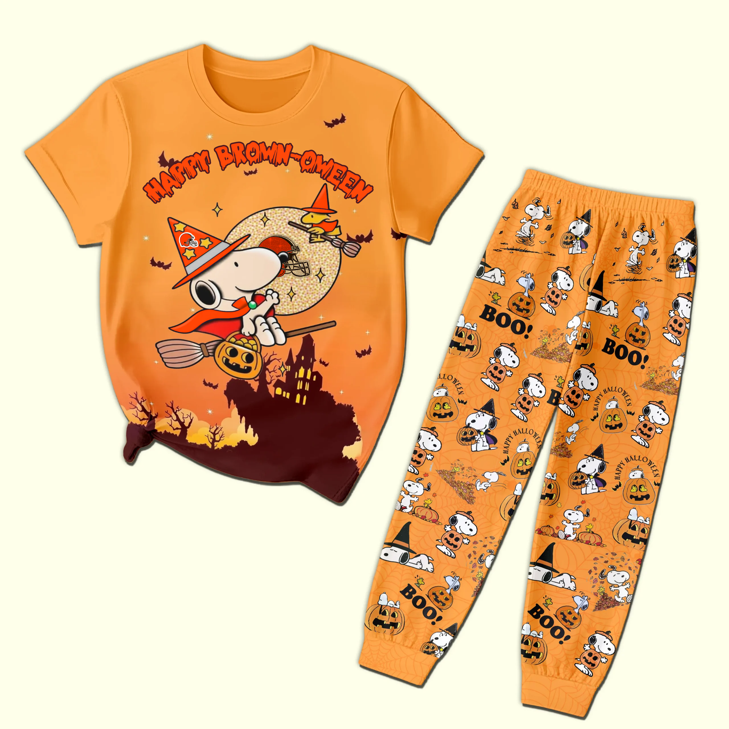 CLE x NFL Mistmerch SNP Happy Halloween Pajama Set DDT CTND