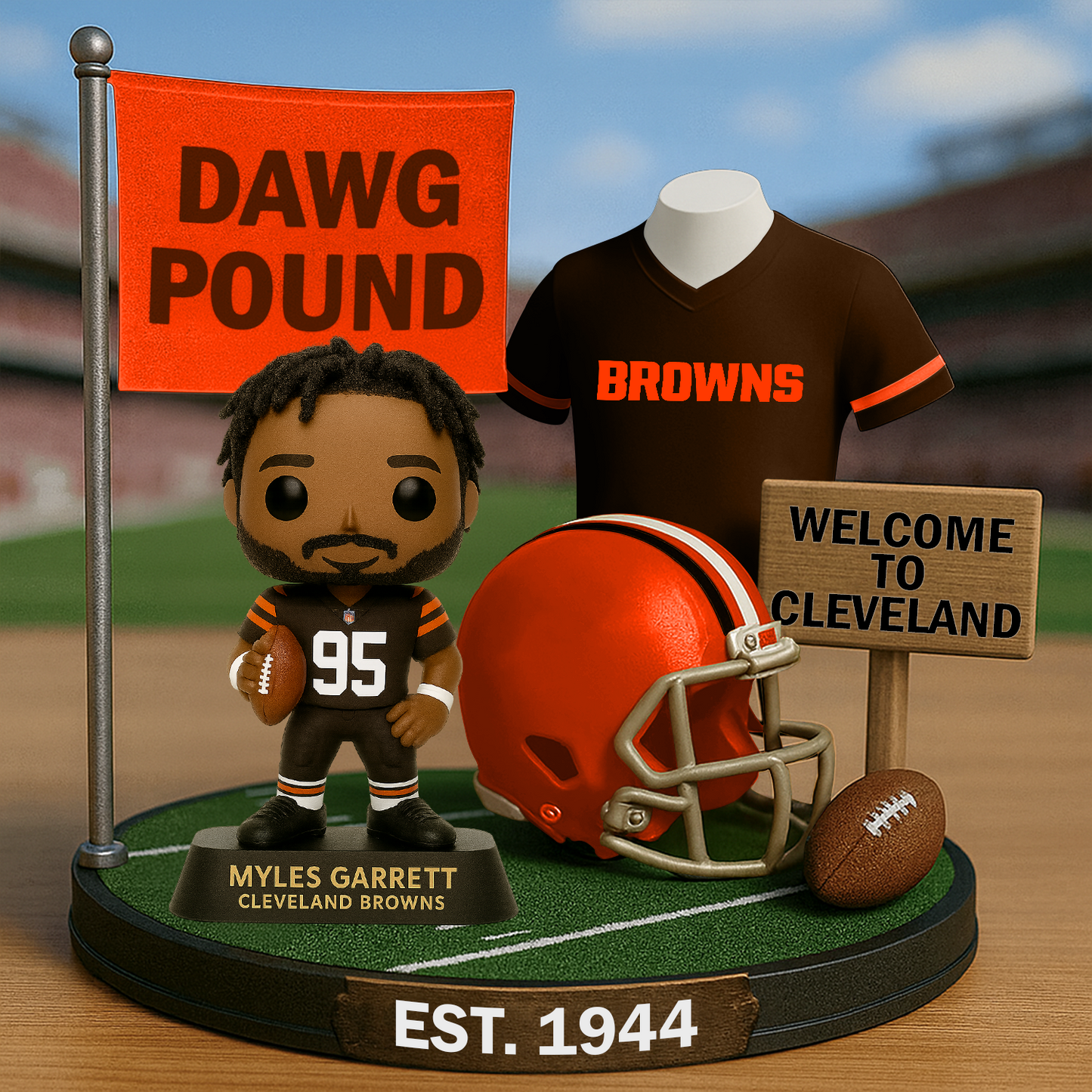 CLE x NFL Premium Commemorative Figure DatND DVT