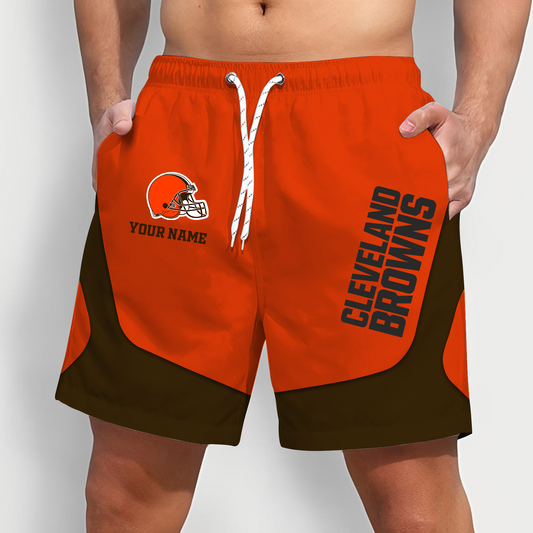 CLE x NFL Team Special Short Pants For Men Custom Name Gifts DATND TANTD25