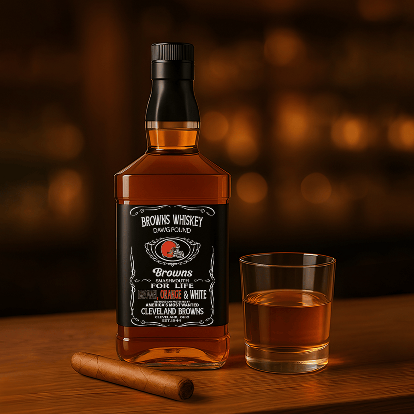 CLE x NFL Whiskey For True Fans Only DATND TANTD